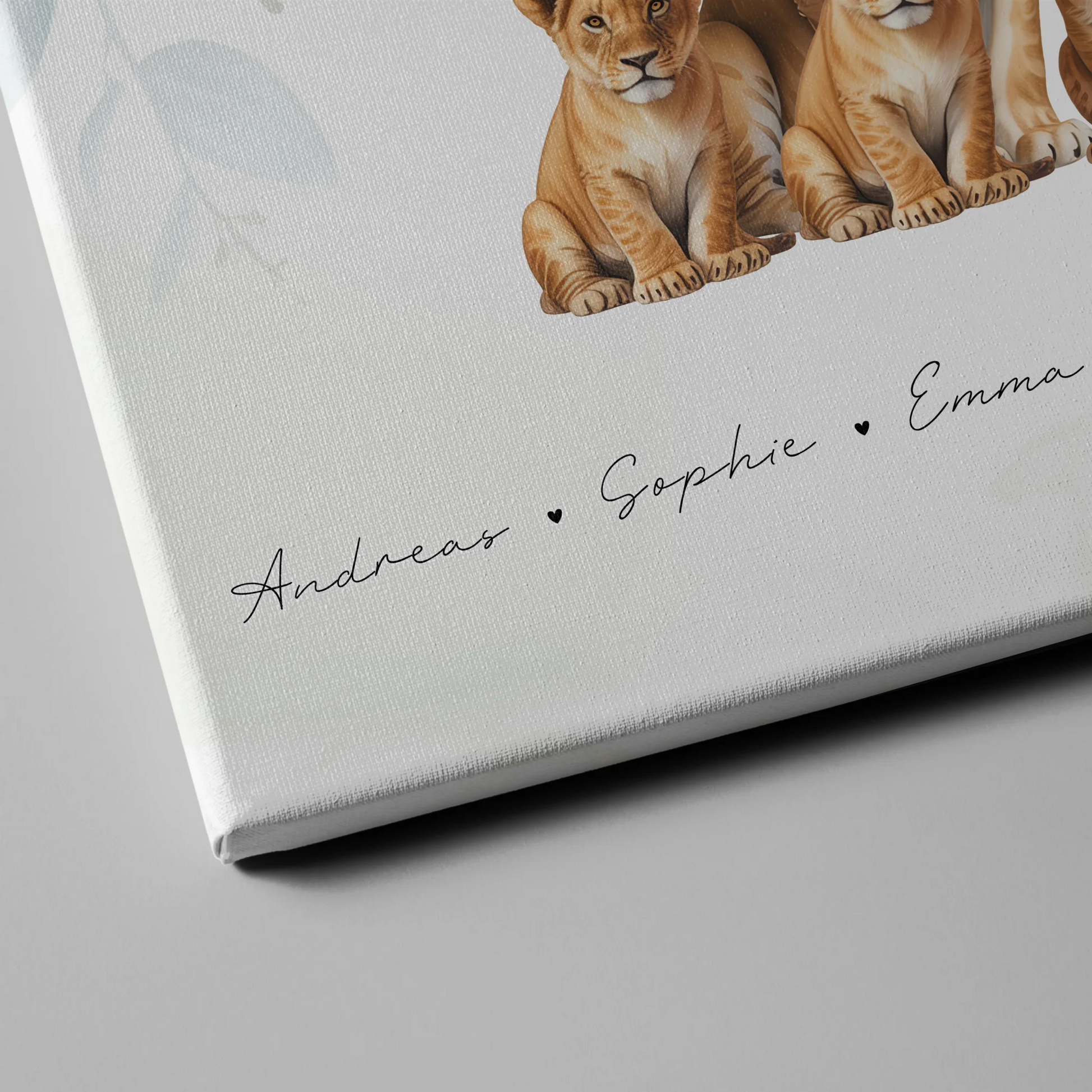 Leinwand Sprüche Familie Löwen Familienporträt Geschenk für Mama Papa Oma Opa 4