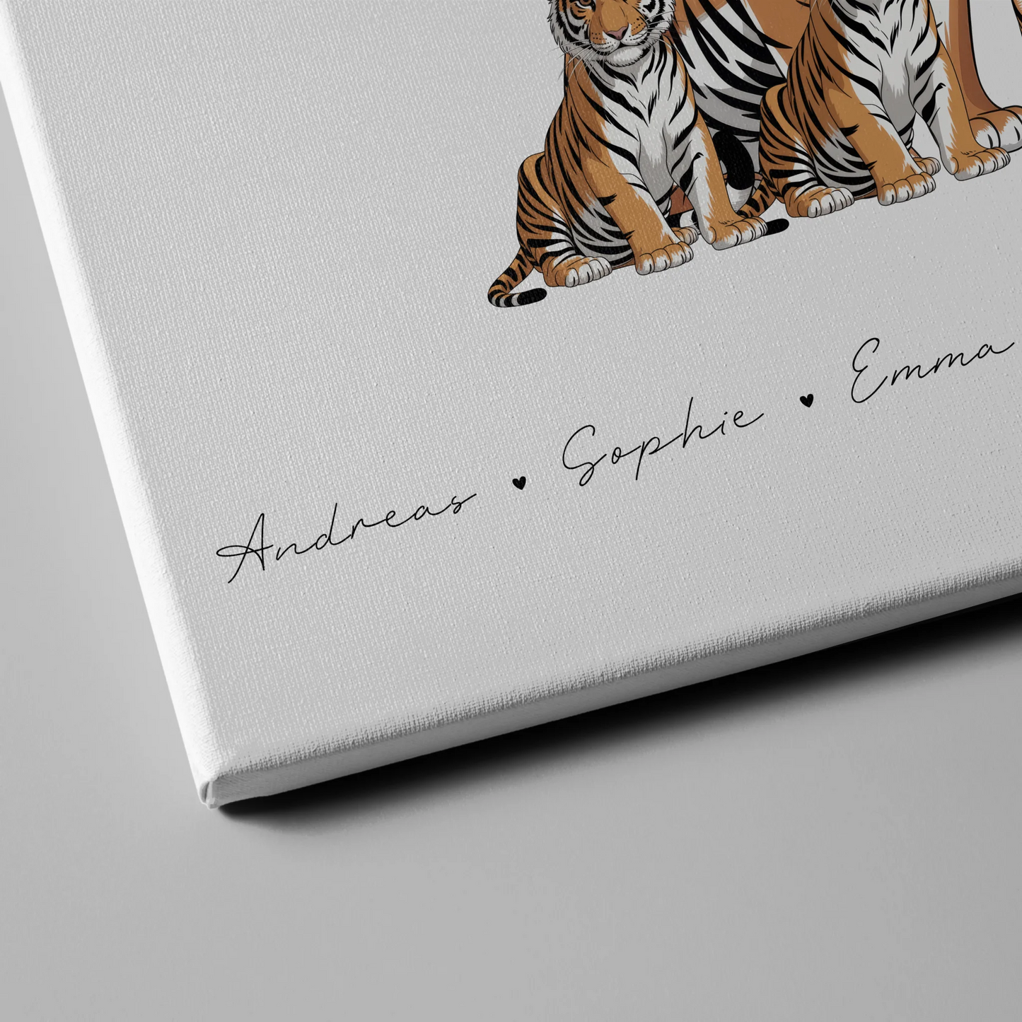 Leinwand Familie Mit Namen Tiger Familienporträt Geschenk für Mama Papa Oma Opa 4