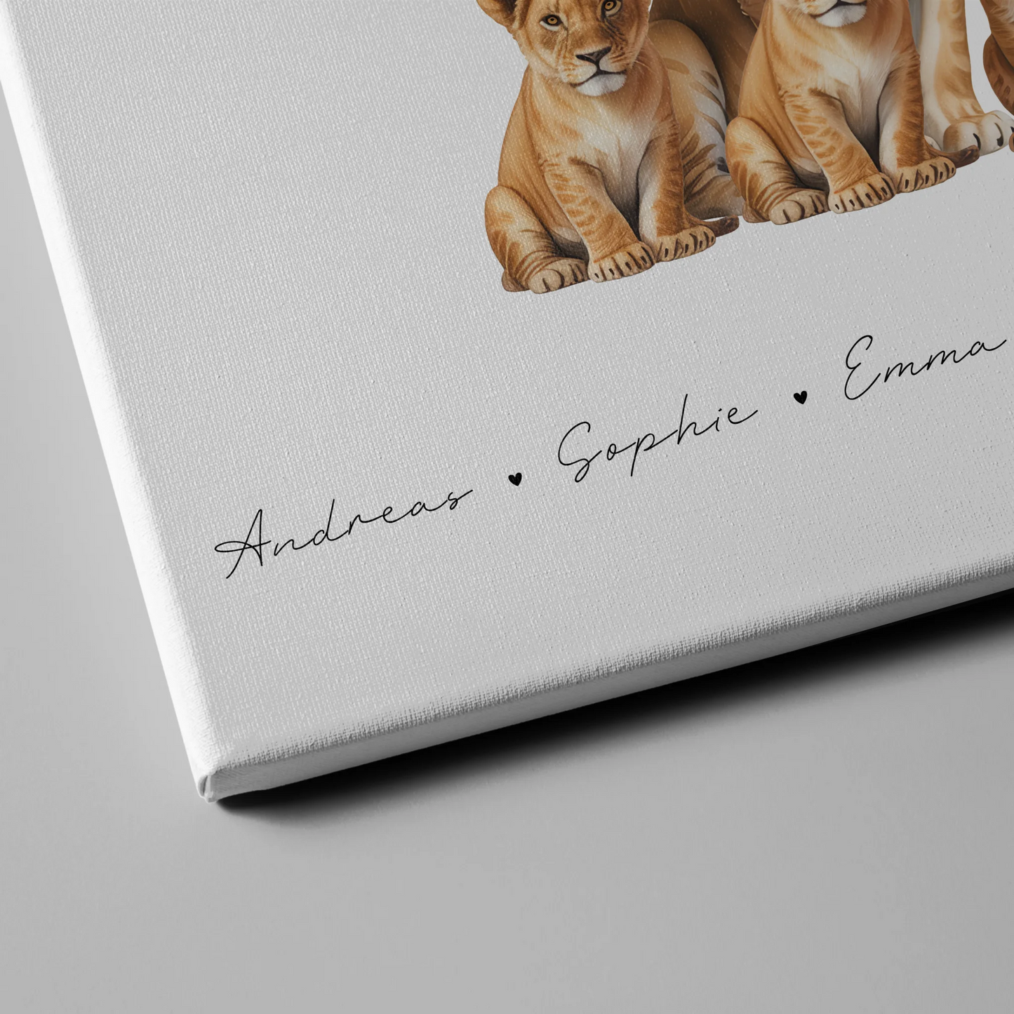 Familien Leinwand gestalten Löwen Familienporträt Geschenk für Oma Opa Mama Papa 4