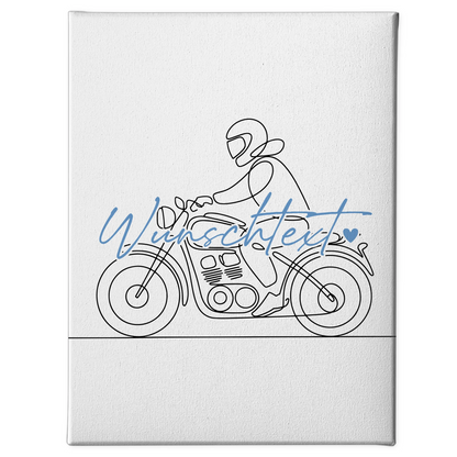 Lineart Leinwand Personalisiert Motorradfahren Geschenk Sohn & Bruder 1
