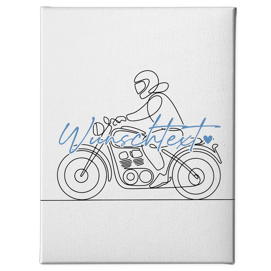 Lineart Leinwand Personalisiert Motorradfahren Geschenk Sohn & Bruder 1