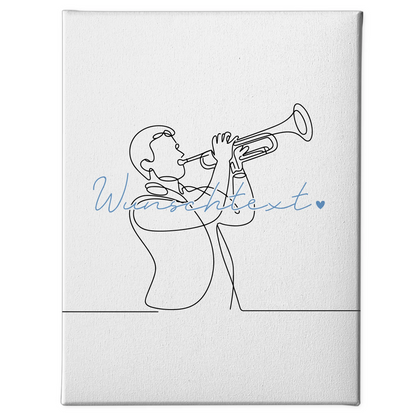 Lineart Leinwand Trompete Geschenk Sohn & Bruder 1