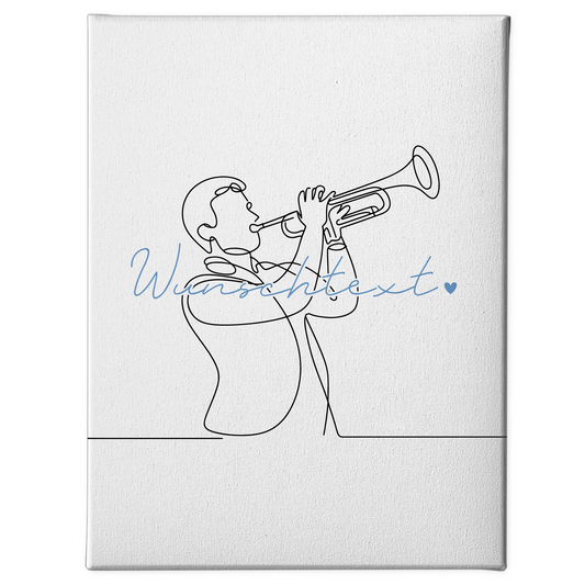 Lineart Leinwand Trompete Geschenk Sohn & Bruder 1