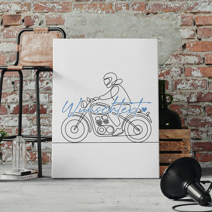 Lineart Leinwand Personalisiert Motorradfahren Geschenk Sohn & Bruder 4