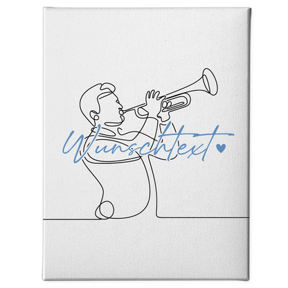 Personalisierte Leinwand Lineart Trompete Geschenk Sohn & Bruder 1
