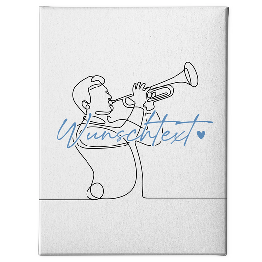 Personalisierte Leinwand Lineart Trompete Geschenk Sohn & Bruder 1