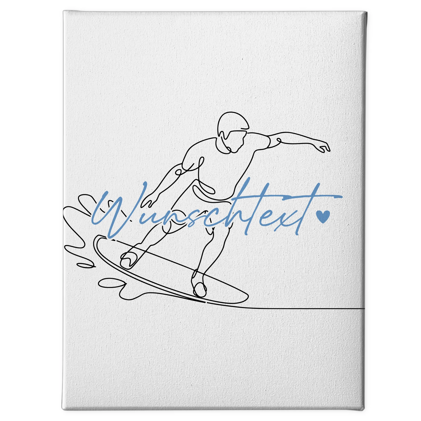 Lineart Leinwand Personalisiert Wakeboarden Geschenk Sohn & Bruder 1