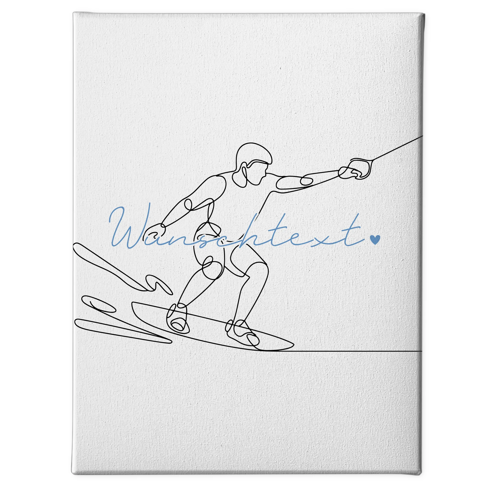 Personalisierte Leinwand Lineart Wakeboarden Geschenk Sohn & Bruder 1