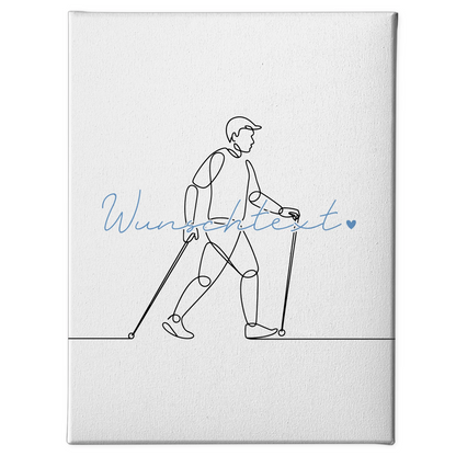 Lineart Leinwand Wandern Geschenk Sohn & Bruder 1