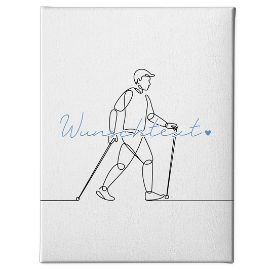 Lineart Leinwand Wandern Geschenk Sohn & Bruder 1