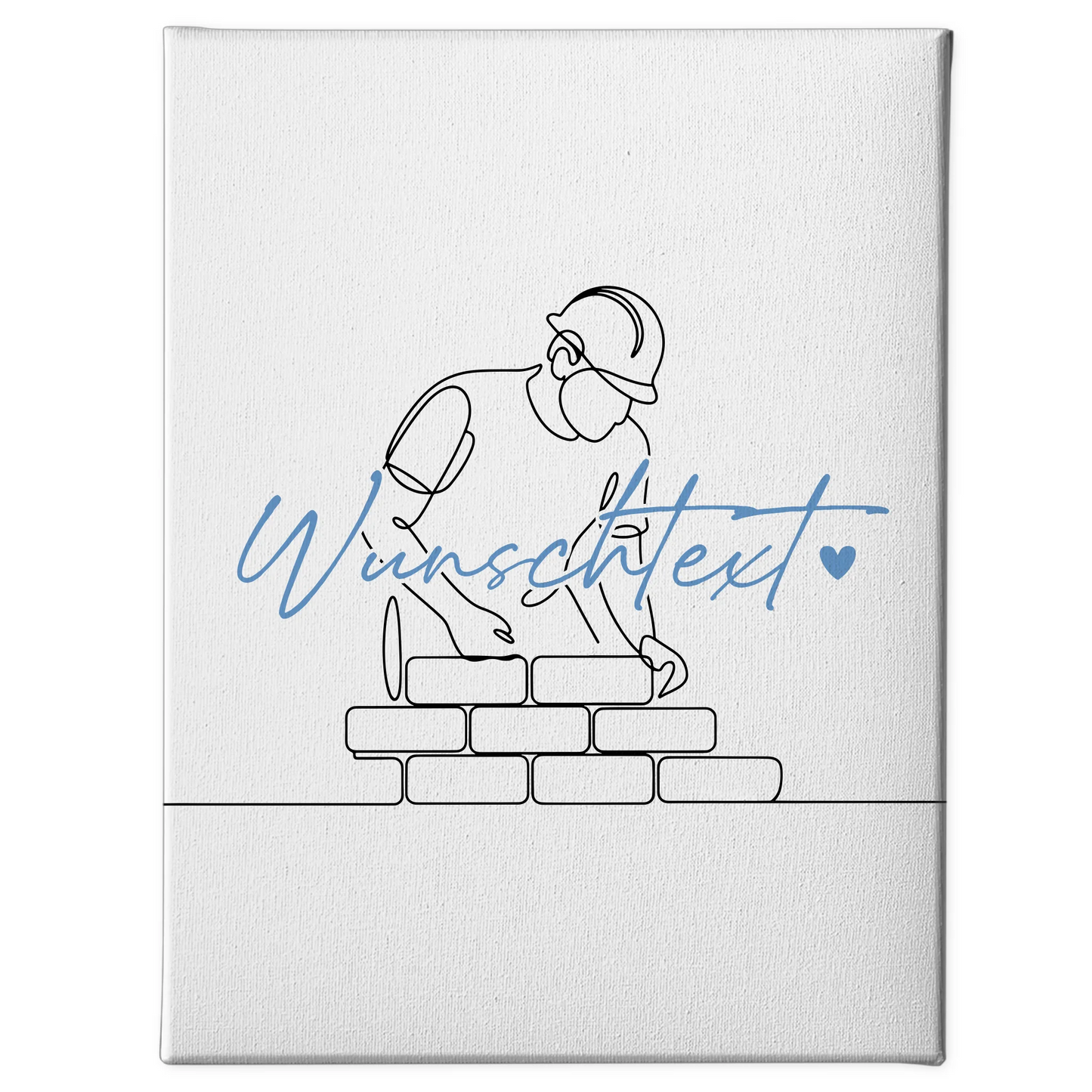 Lineart Leinwand Maurer Geschenk Sohn & Bruder 1