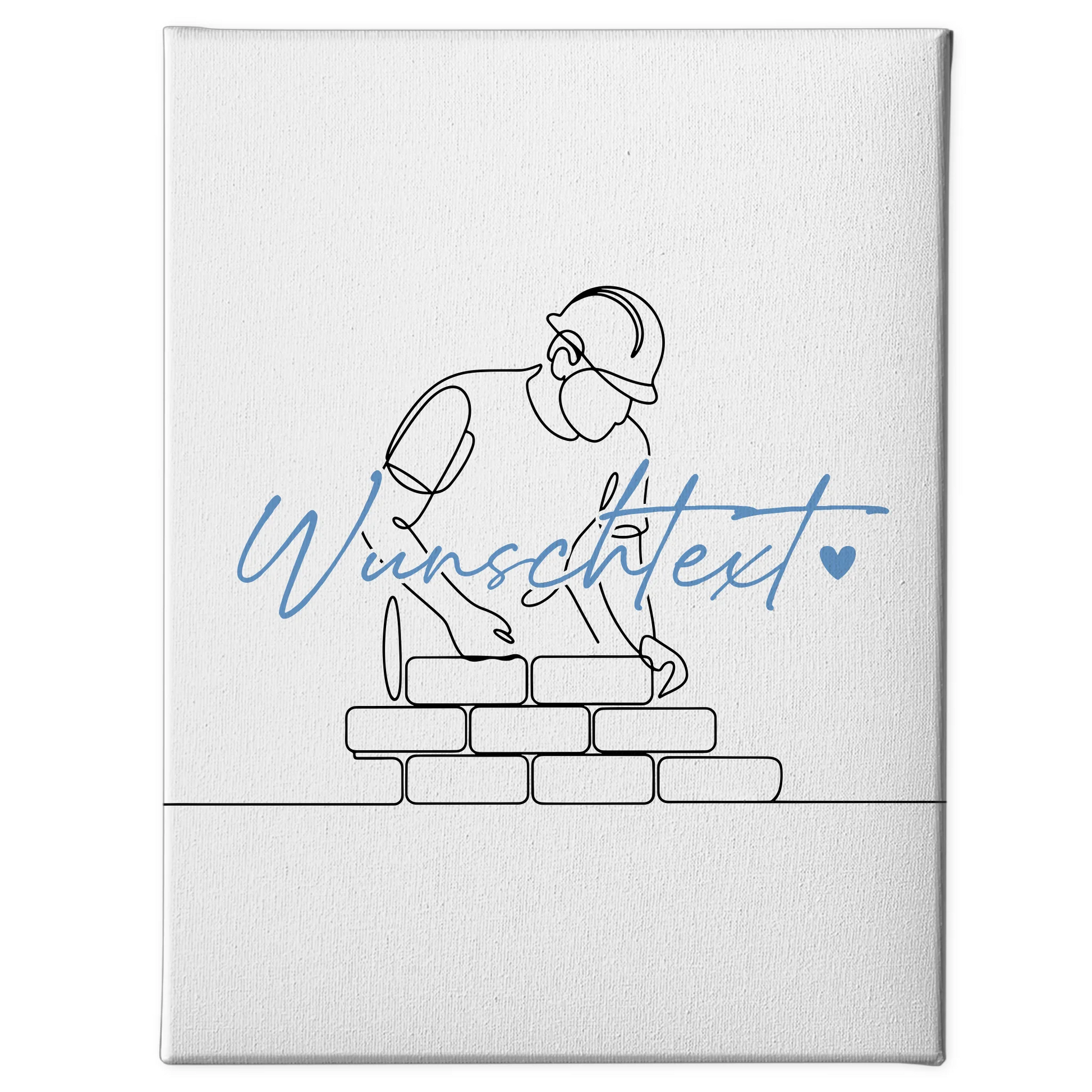 Lineart Leinwand Maurer Geschenk Sohn & Bruder 1