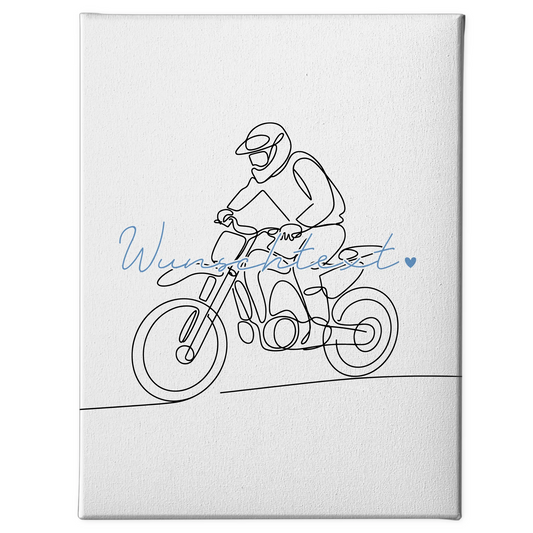 Personalisierte Leinwand Lineart Motocross Geschenk Sohn & Bruder 1