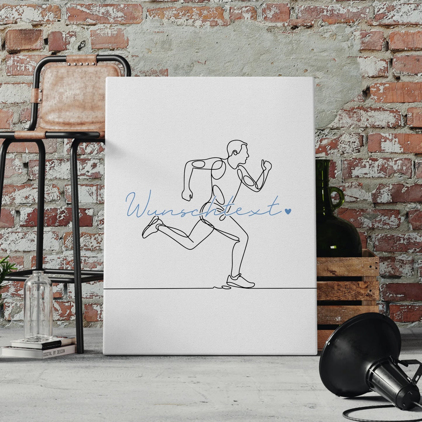 Lineart Leinwand Personalisiert Ultramarathon Geschenk Sohn & Bruder 4
