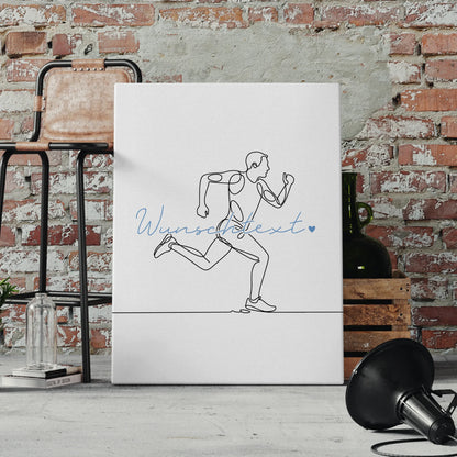 Lineart Leinwand Personalisiert Ultramarathon Geschenk Sohn & Bruder 4