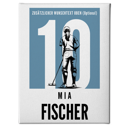 Leinwand Personalisiert Polo Polospielerin Geschenk für Mädchen Turnier Urkunde 1