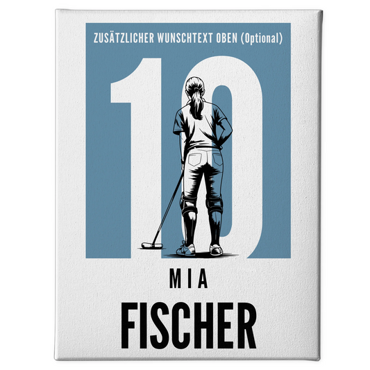 Leinwand Personalisiert Polo Polospielerin Geschenk für Mädchen Turnier Urkunde 1