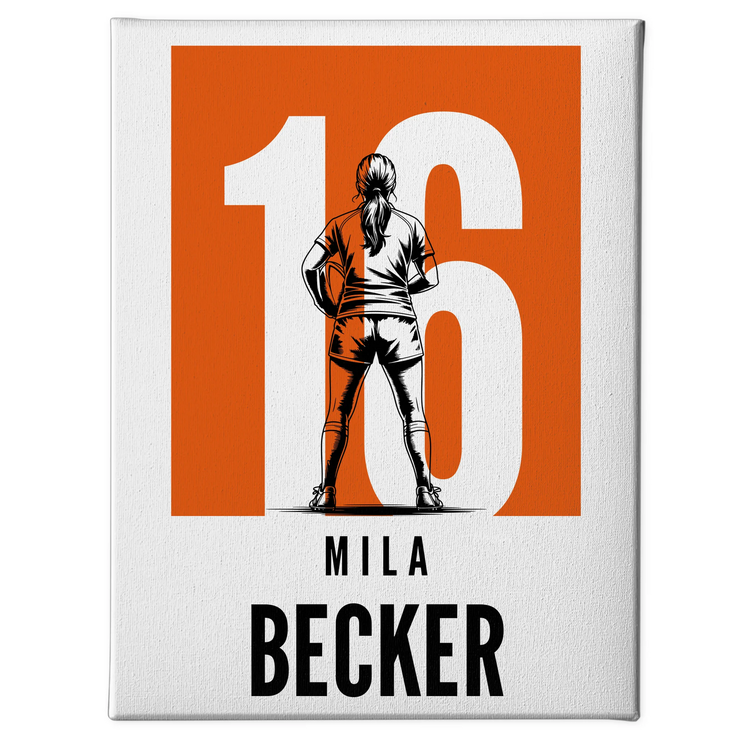 Sport Leinwand Rugby Rugbyspielerin Geschenk für Mädchen Turnier Urkunde 1