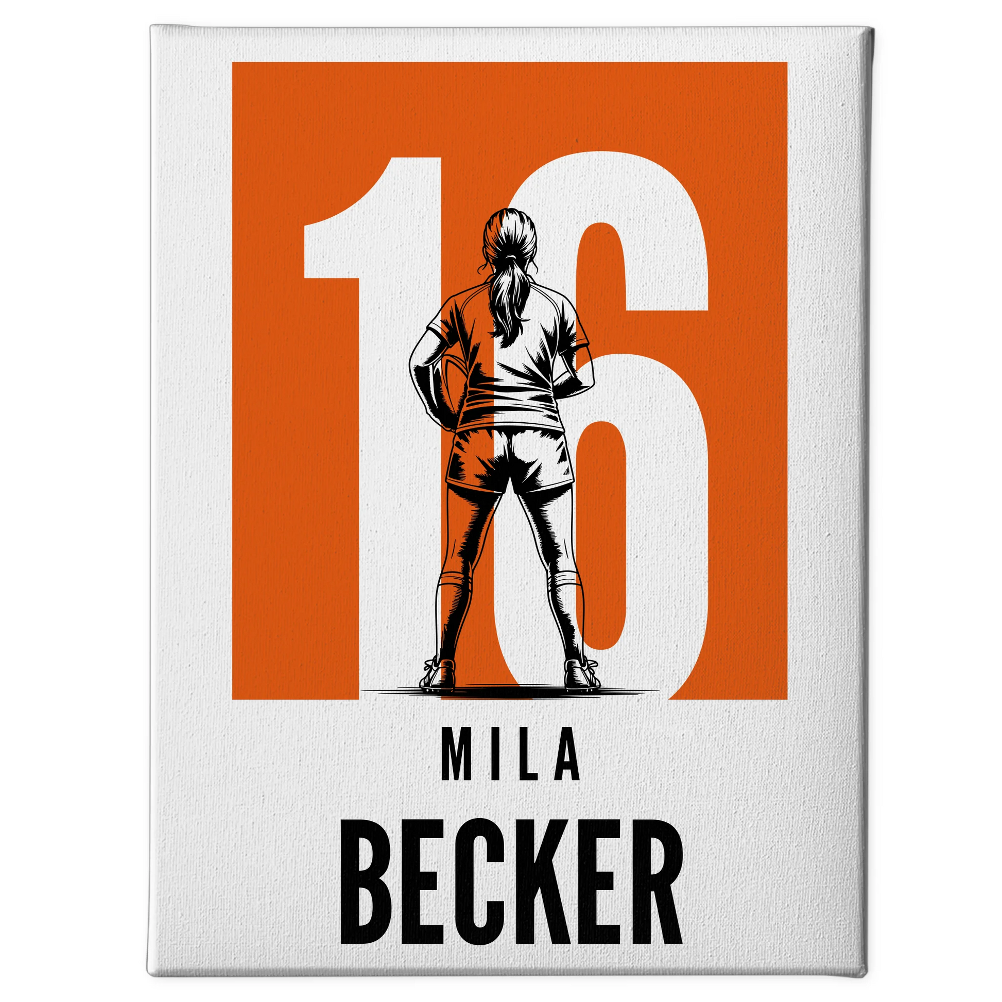 Sport Leinwand Rugby Rugbyspielerin Geschenk für Mädchen Turnier Urkunde 1