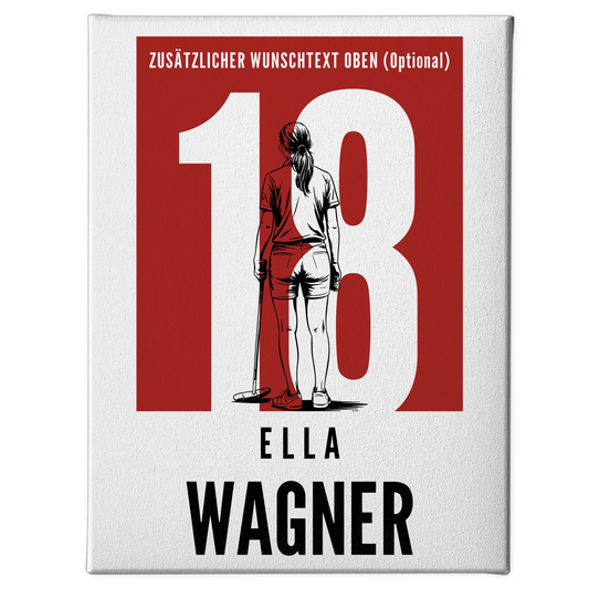 Leinwand Personalisiert Polo Polospielerin Geschenk für Mädchen Turnier 1