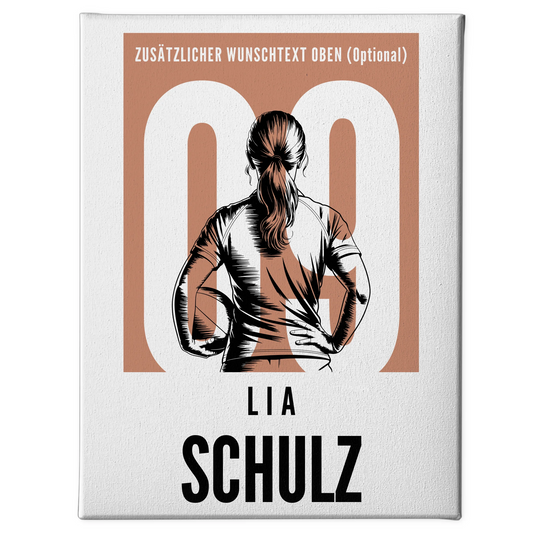 Leinwand Rugby Rugbyspielerin Geschenk für Tocher Mama Tante Freundin 1