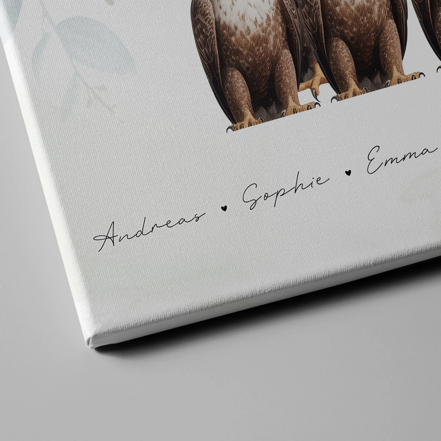 Leinwand Familie Personalisiert Adler Familienporträt Geschenk für Papa Mama Oma Opa 4