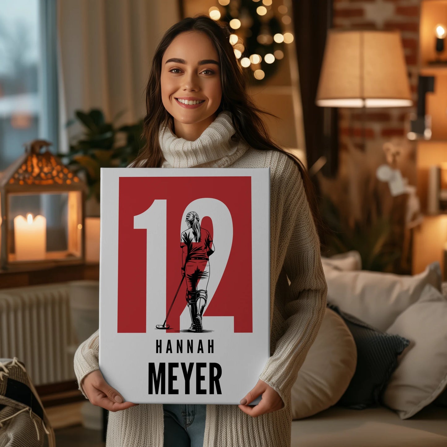 Sport Leinwand Polo Polospielerin Geschenk für Tocher Mama Tante Freundin 2