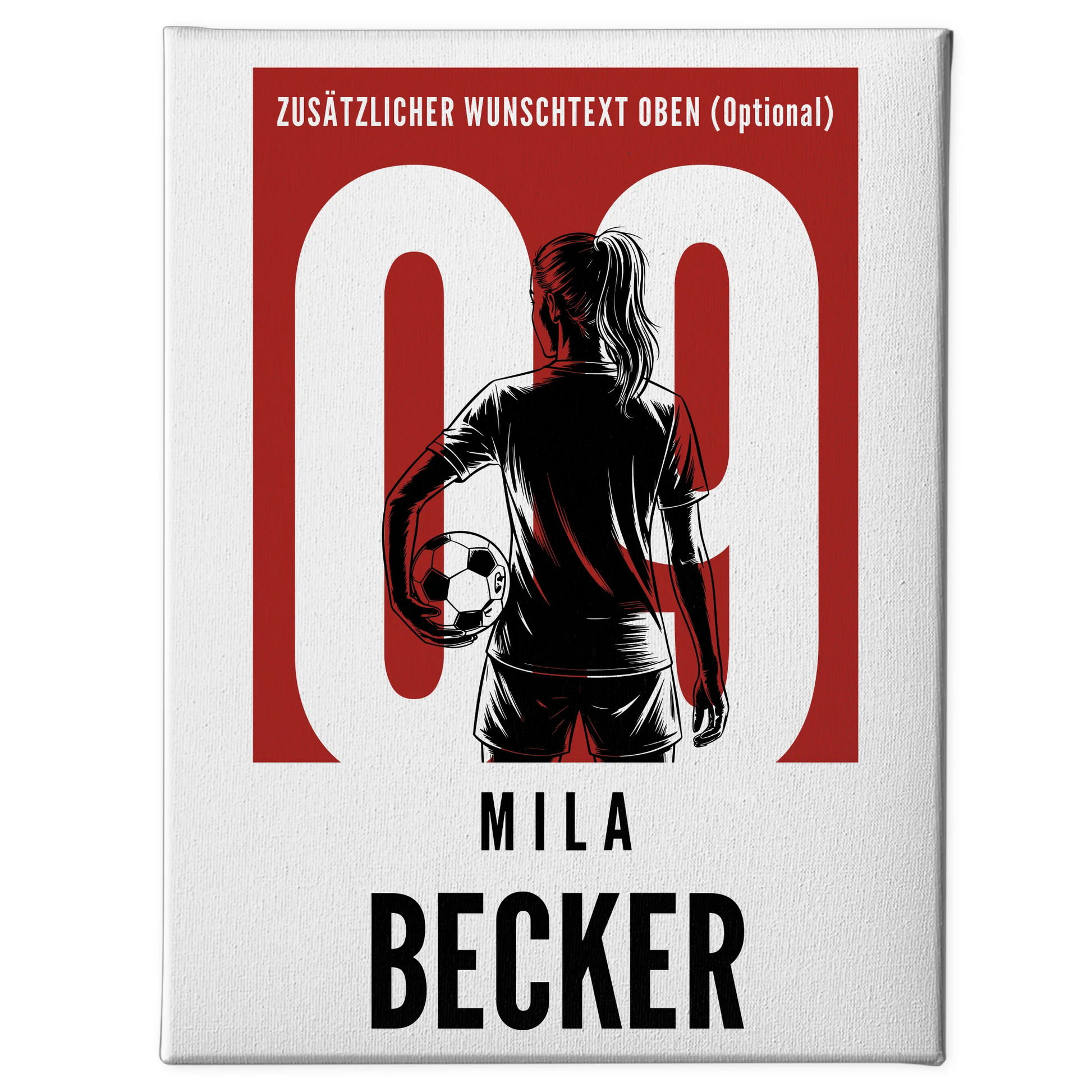 Leinwand Personalisiert Fußball Fußballerin Geschenk für Tocher Freundin 1