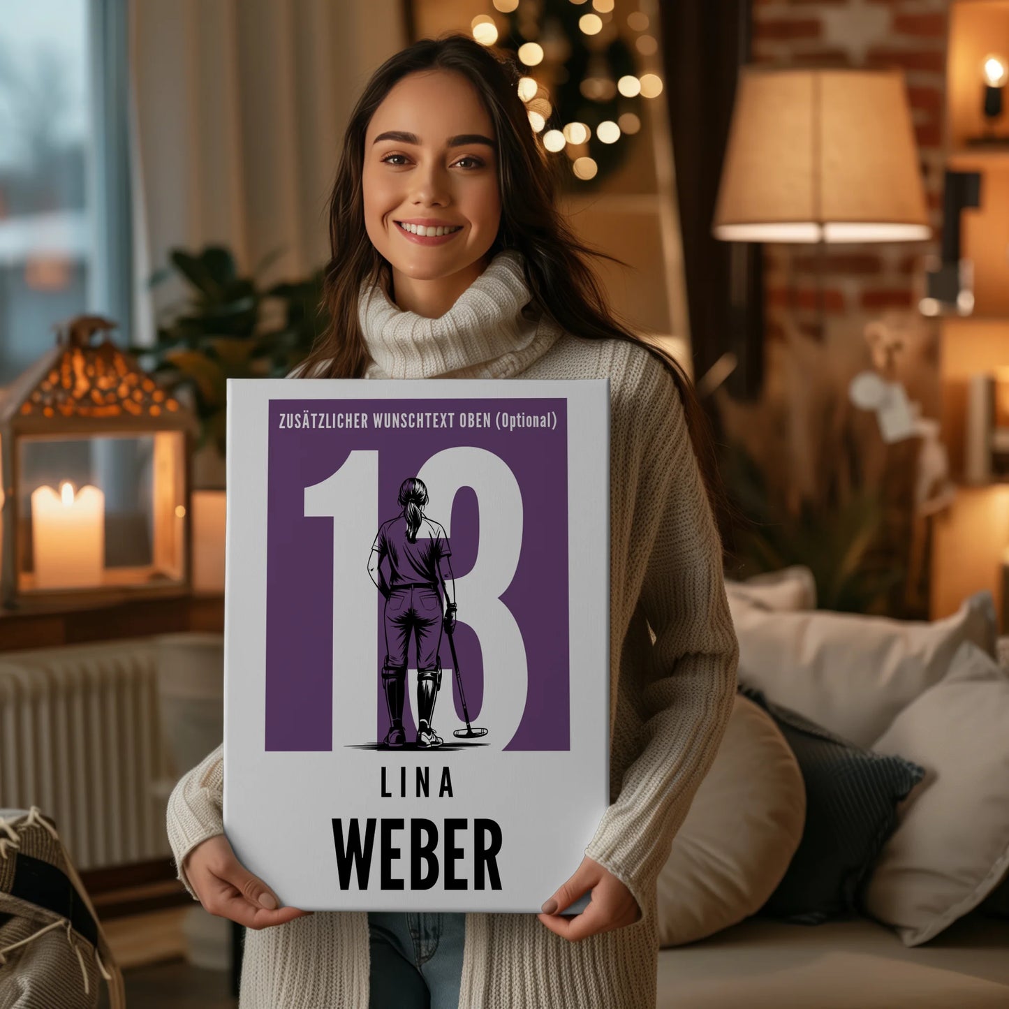 Leinwand Polo Polospielerin Geschenk für Tocher Freundin 2