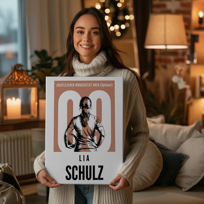 Leinwand Rugby Rugbyspielerin Geschenk für Tocher Mama Tante Freundin 2