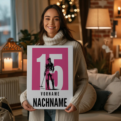 Personalisierte Leinwand Polo Polospielerin Geschenk für Tochter 2