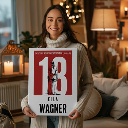 Leinwand Personalisiert Polo Polospielerin Geschenk für Mädchen Turnier 2