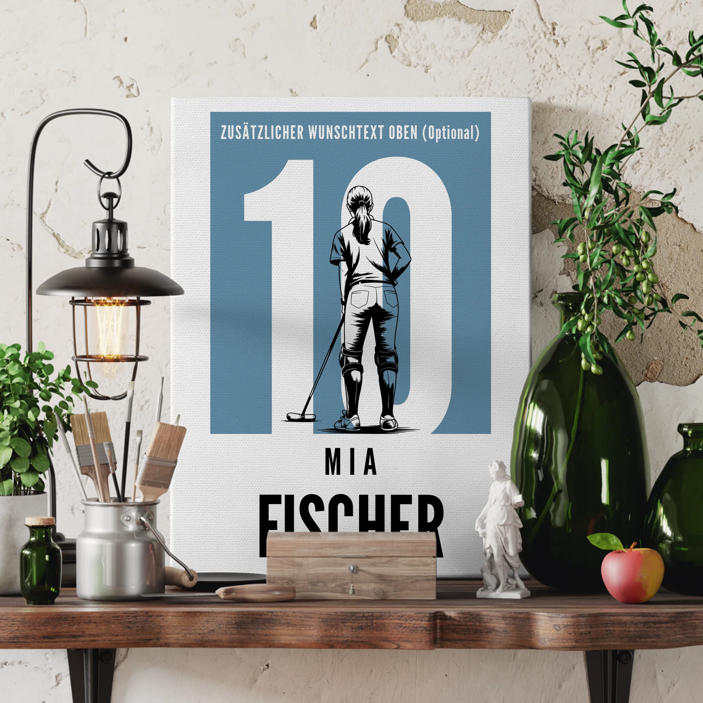 Leinwand Personalisiert Polo Polospielerin Geschenk für Mädchen Turnier Urkunde 3