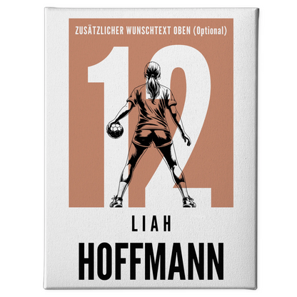 Leinwand Handball Handballerin Geschenk für Mädchen Turnier 1