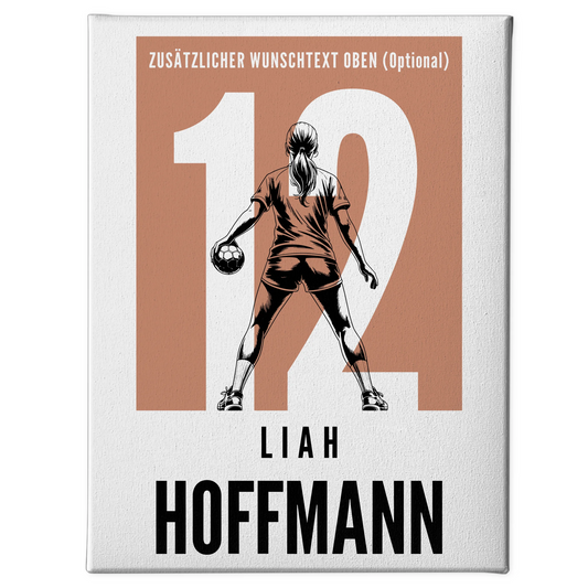Leinwand Handball Handballerin Geschenk für Mädchen Turnier 1