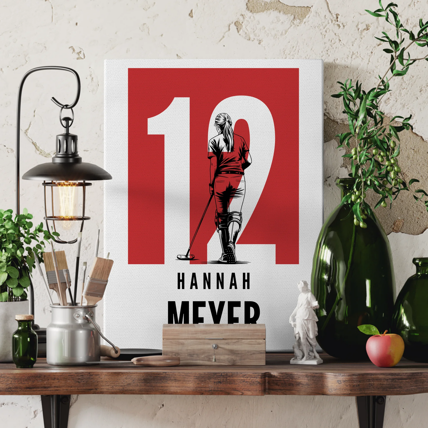 Sport Leinwand Polo Polospielerin Geschenk für Tocher Mama Tante Freundin 3