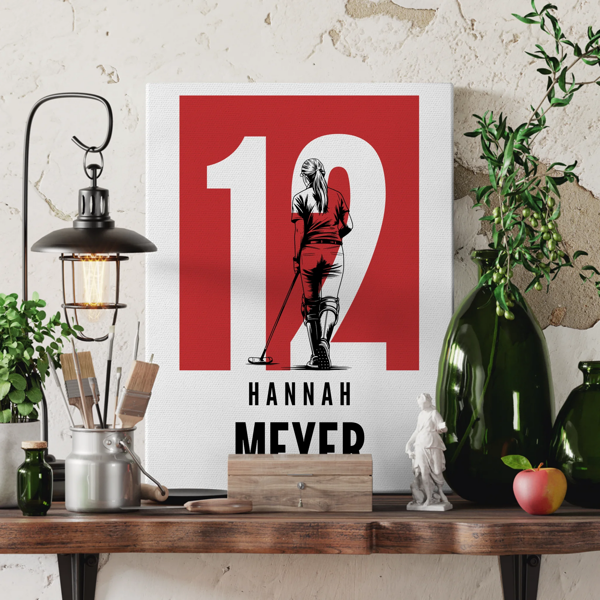 Sport Leinwand Polo Polospielerin Geschenk für Tocher Mama Tante Freundin 3