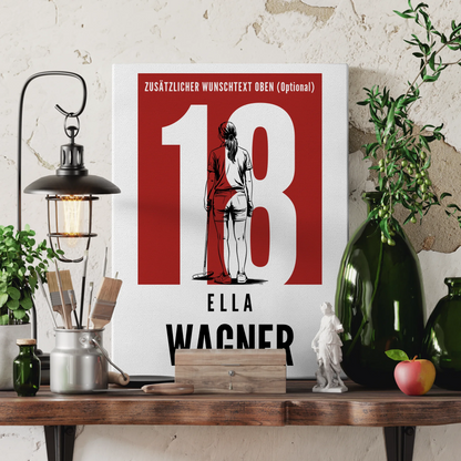 Leinwand Personalisiert Polo Polospielerin Geschenk für Mädchen Turnier 3