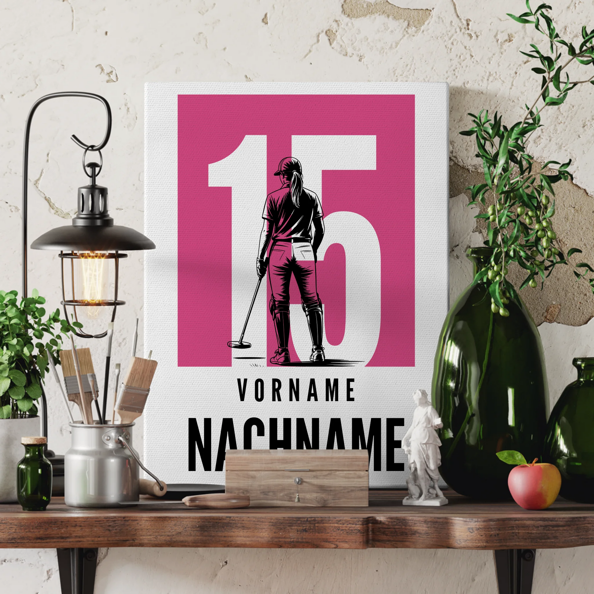 Personalisierte Leinwand Polo Polospielerin Geschenk für Tochter 3