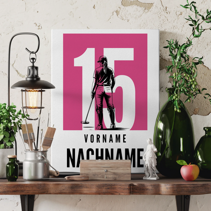 Personalisierte Leinwand Polo Polospielerin Geschenk für Tochter 3