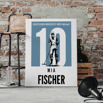 Leinwand Personalisiert Polo Polospielerin Geschenk für Mädchen Turnier Urkunde 4