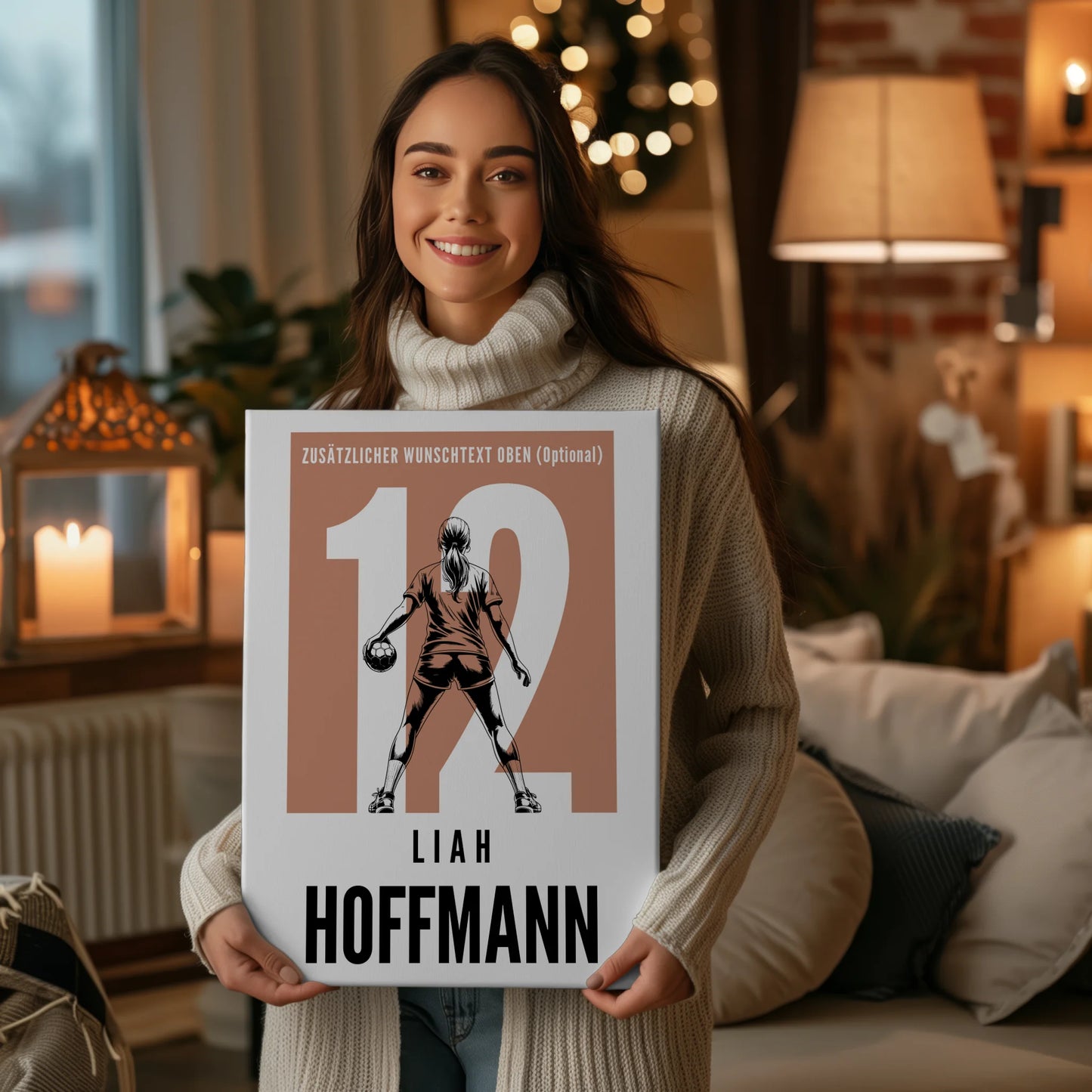 Leinwand Handball Handballerin Geschenk für Mädchen Turnier 2