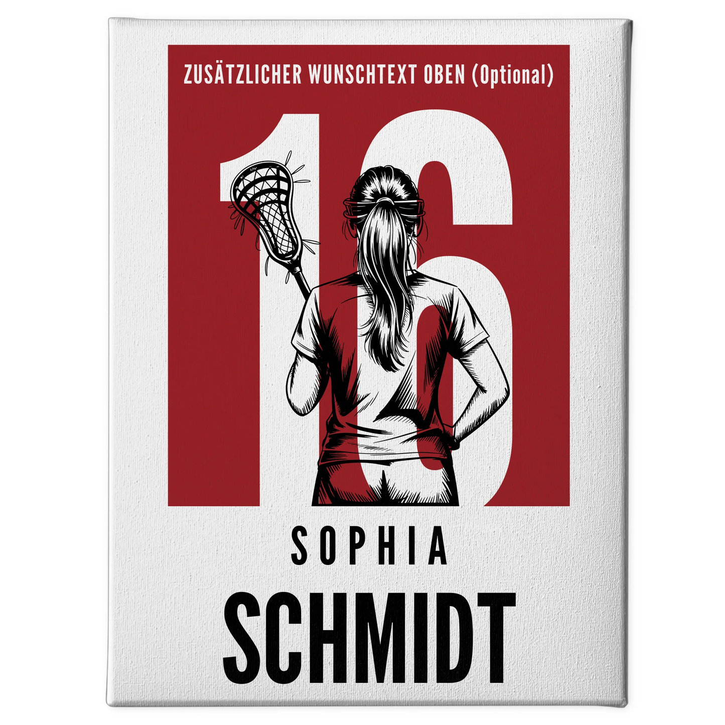 Leinwand Lacrosse Lacrossespielerin Geschenk für Tochter 1