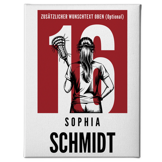 Leinwand Lacrosse Lacrossespielerin Geschenk für Tochter 1