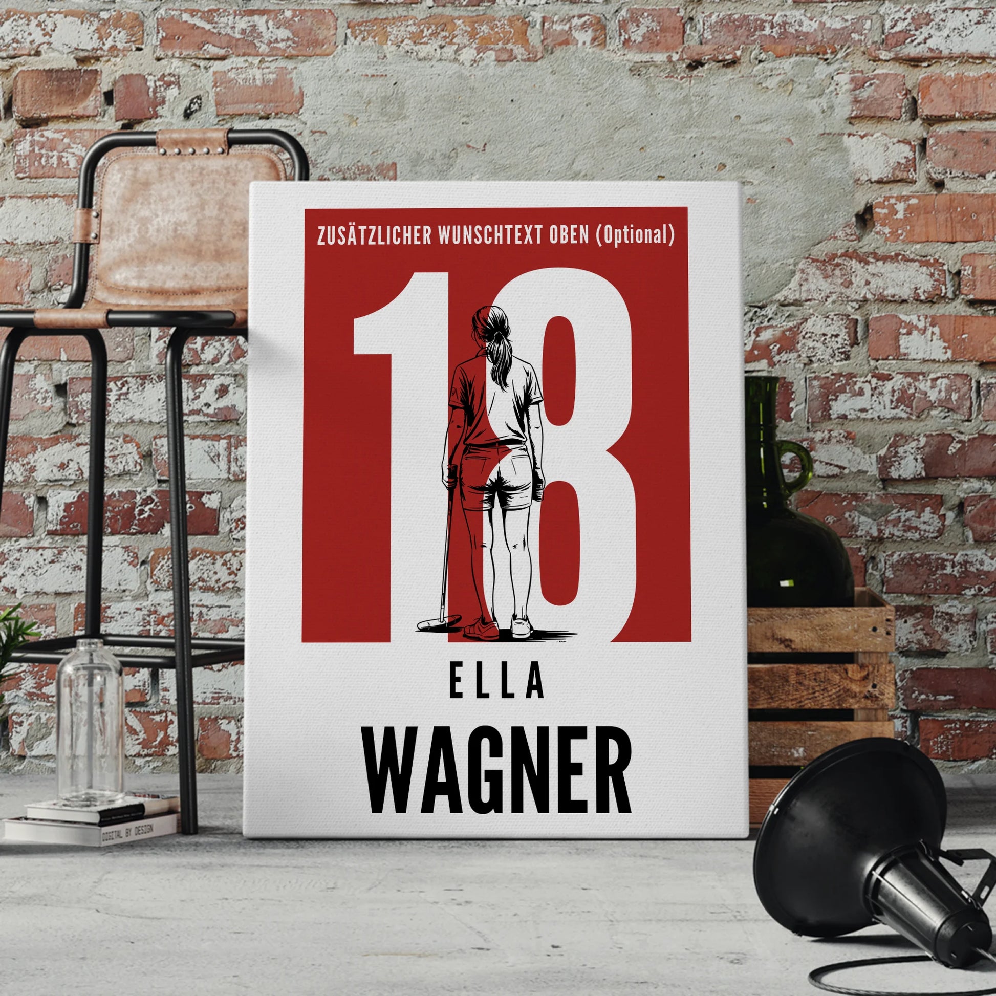 Leinwand Personalisiert Polo Polospielerin Geschenk für Mädchen Turnier 4