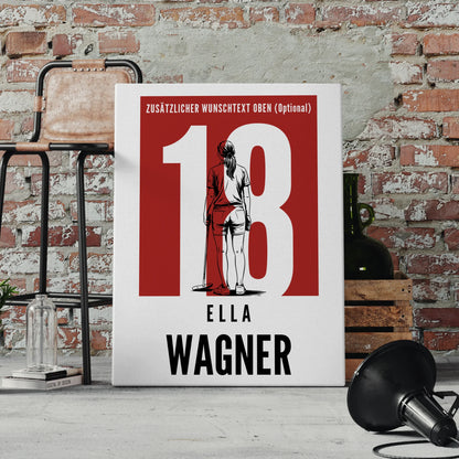 Leinwand Personalisiert Polo Polospielerin Geschenk für Mädchen Turnier 4