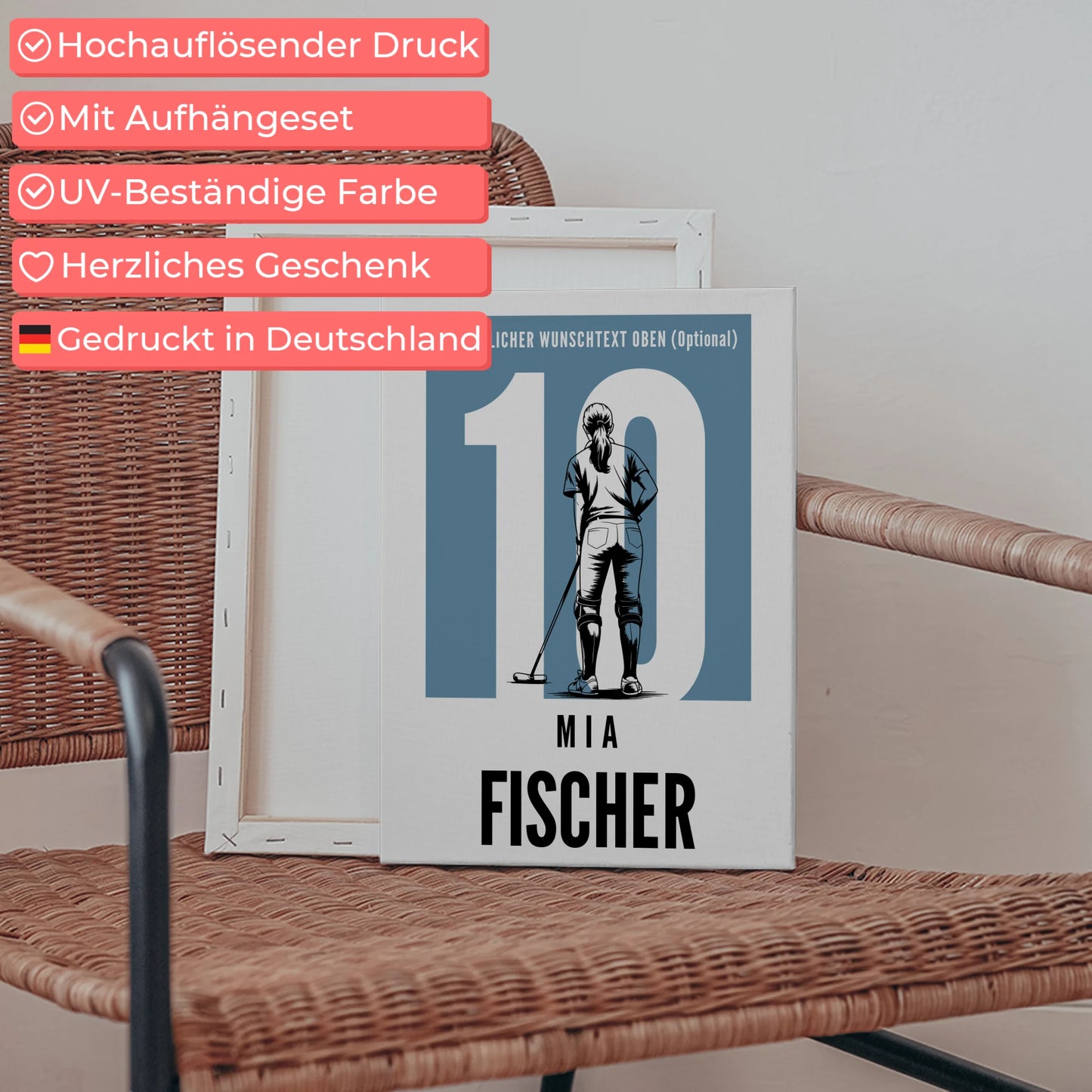 Leinwand Personalisiert Polo Polospielerin Geschenk für Mädchen Turnier Urkunde 5