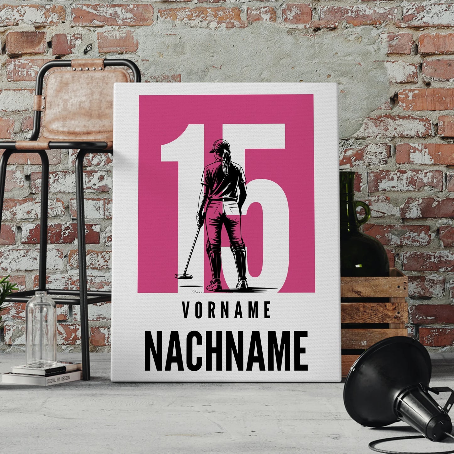 Personalisierte Leinwand Polo Polospielerin Geschenk für Tochter 4