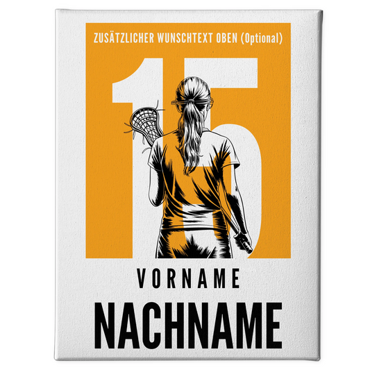 Leinwand Personalisiert Lacrosse Lacrossespielerin Geschenk für Tocher Mama Tante Freundin 1