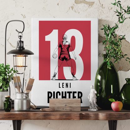 Personalisierte Leinwand Handball Handballerin Geschenk für Mädchen Turnier Urkunde 3